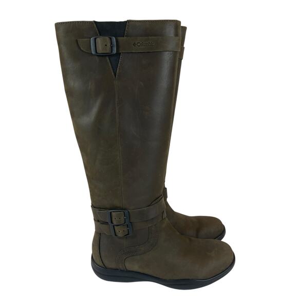 Columbia Jessa Tall Leather Waterproof Boots Women's Size 7 - Picture 3 of 11